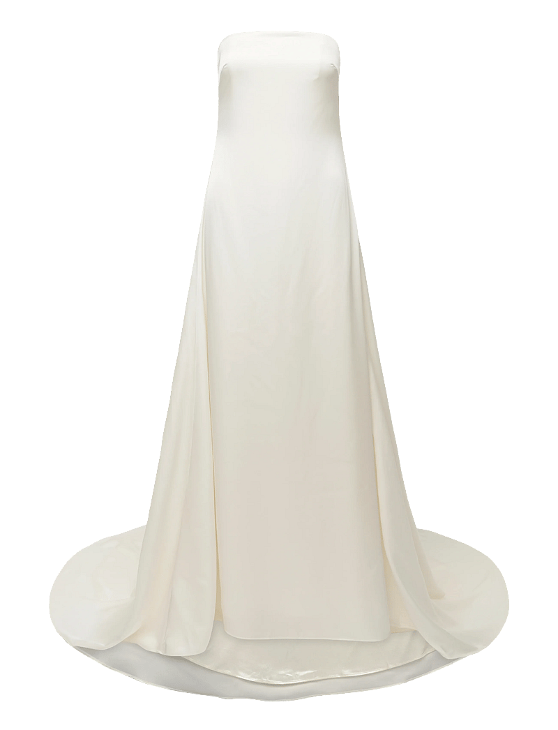 Malina - Zelda Strapless Neck Scarf Gown - evening dresses - cream - 3