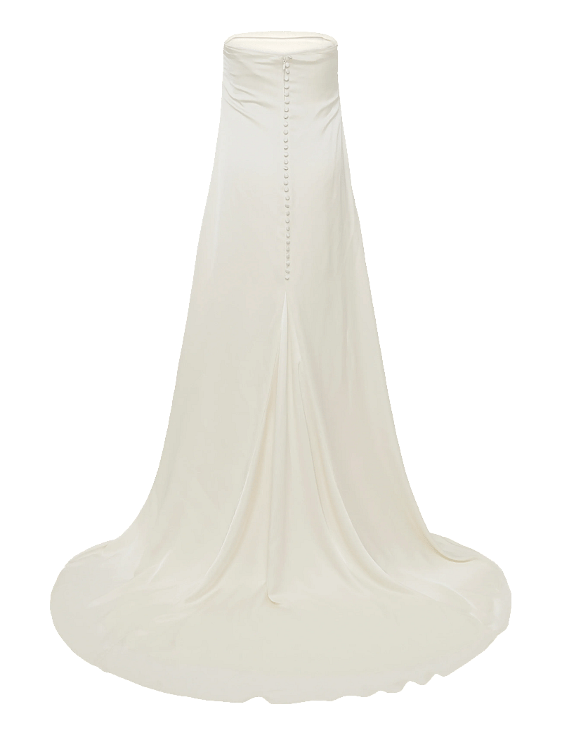 Malina - Zelda Strapless Neck Scarf Gown - evening dresses - cream - 4