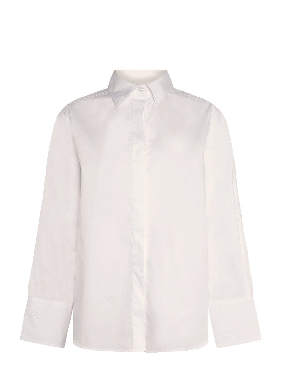 Malina - Classic Poplin Shirt - teksasärgid - white - 1