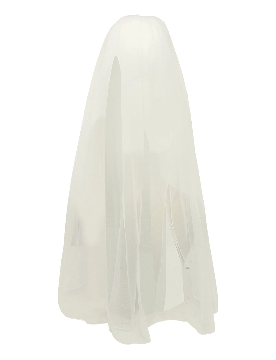 Malina - Sky Mist Mid-Length Soft Tulle Veil - pulmakleidid - ivory - 2