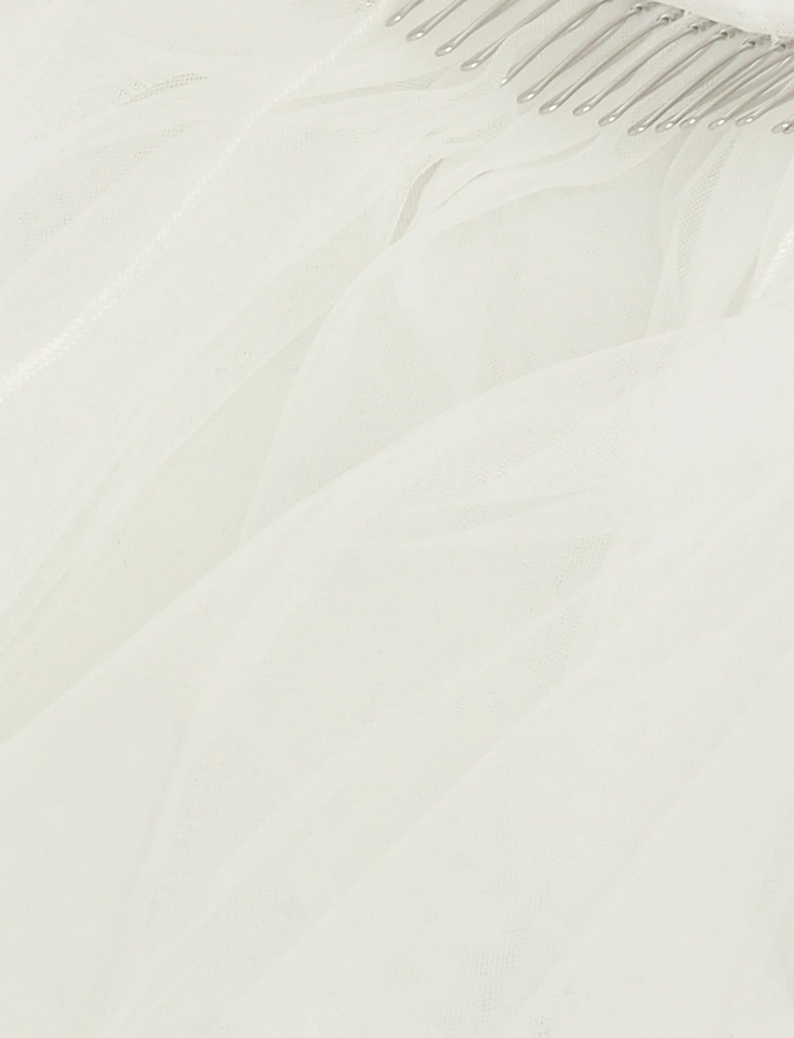 Malina - Sky Mist Mid-Length Soft Tulle Veil - bröllopsklänningar - ivory - 4