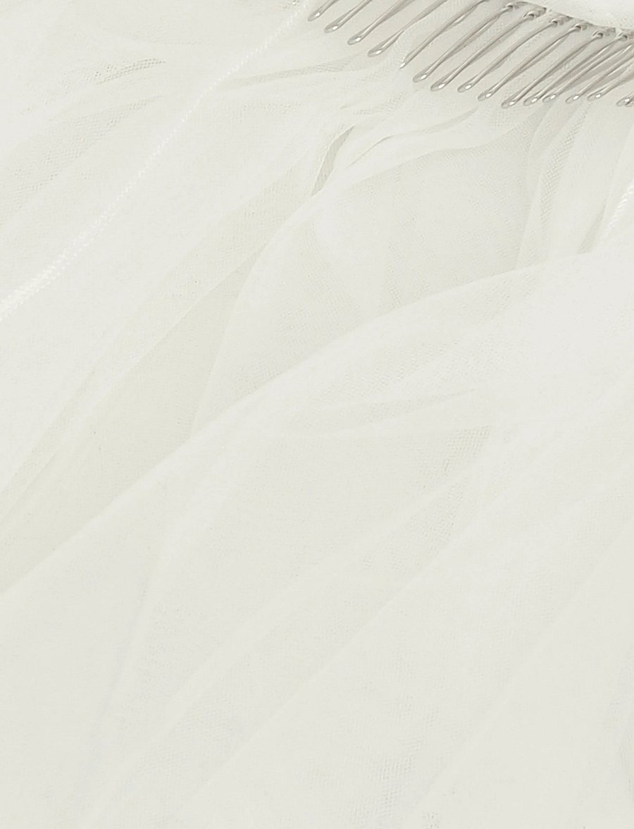 Malina - Sky Mist Mid-Length Soft Tulle Veil - pulmakleidid - ivory - 4