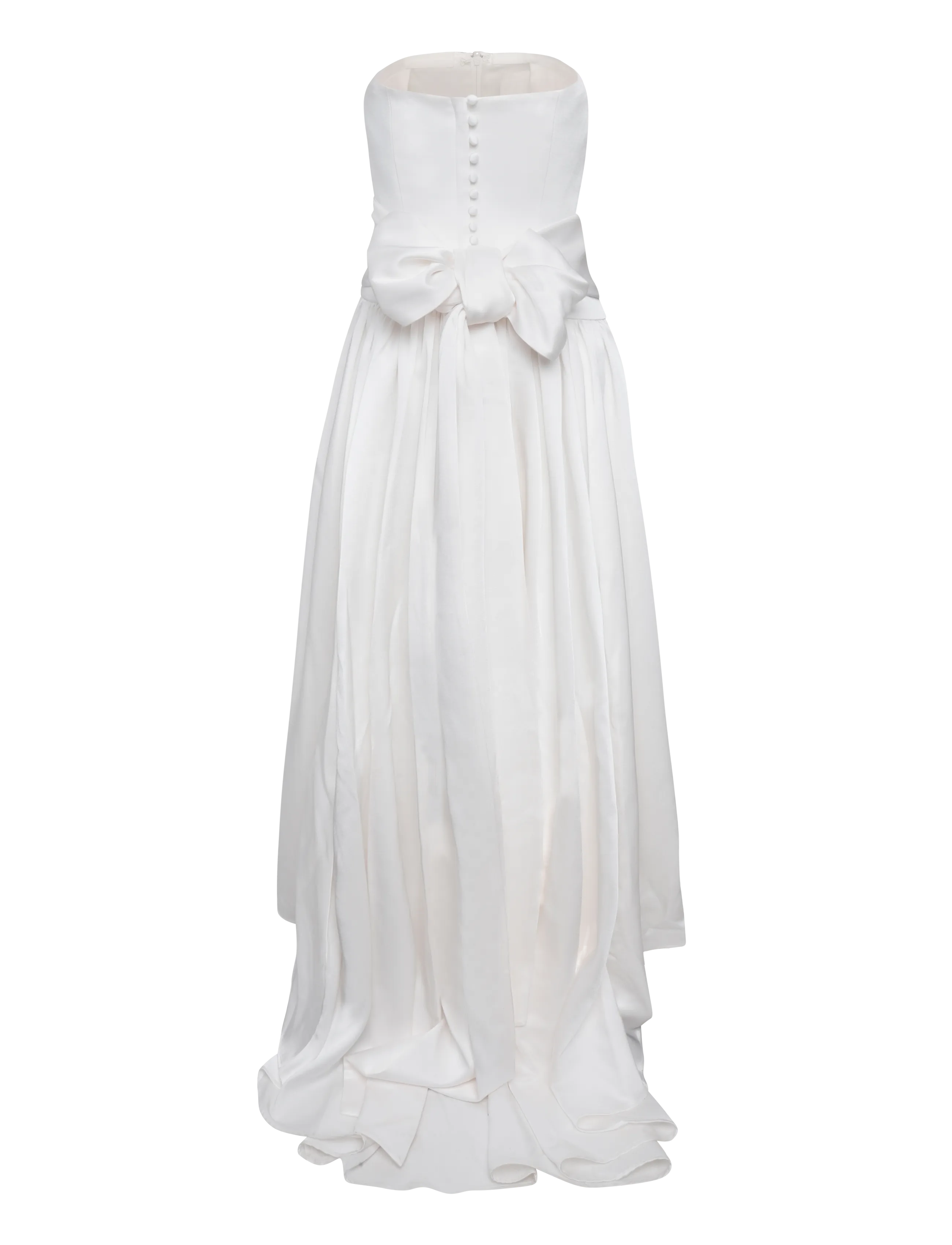 Malina - Audrey Strapless Neck Scarf Drop Waist Gown - robes de soirée - ivory - 2