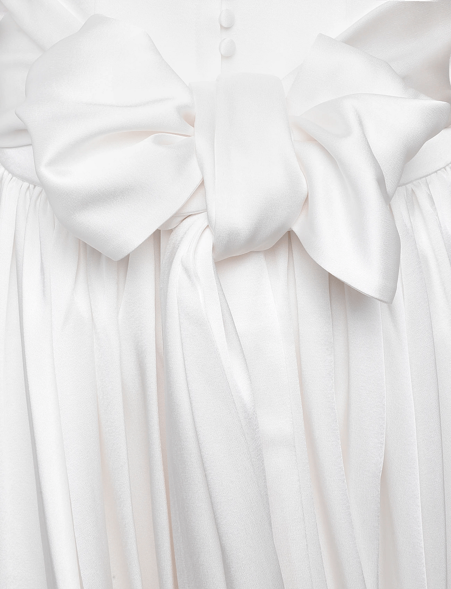 Malina - Audrey Strapless Neck Scarf Drop Waist Gown - robes de soirée - ivory - 5
