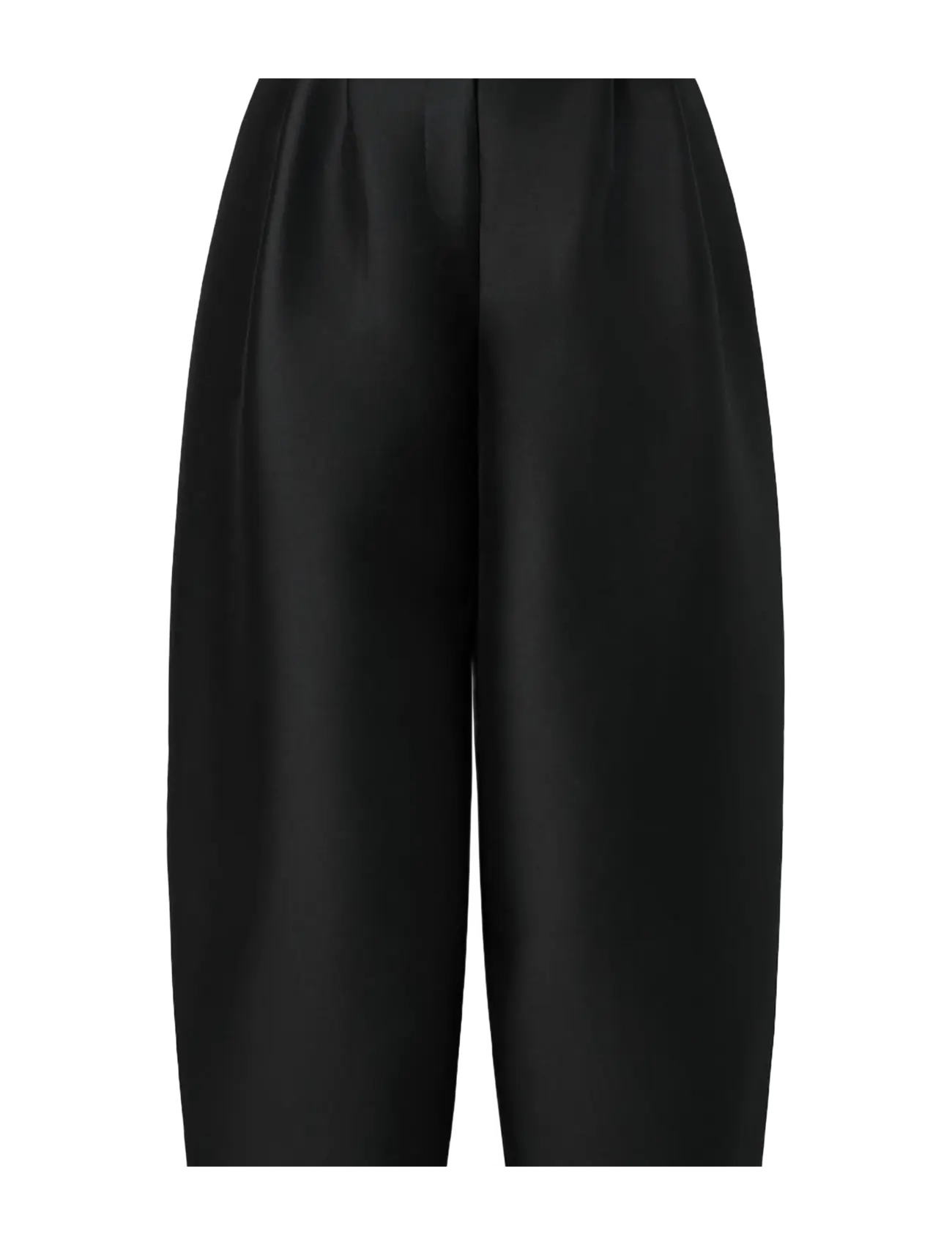 Malina - Smilla Barrel Leg Wool-Silk Trousers - barrel-püksid - black - 1