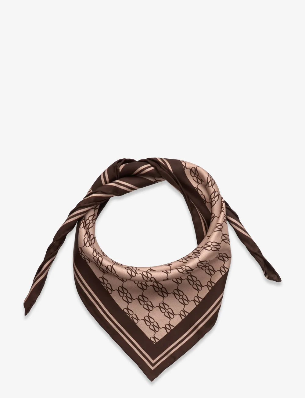 Malina - Silk Twill scarf 65x65 - modetrender - monogram beige - 0