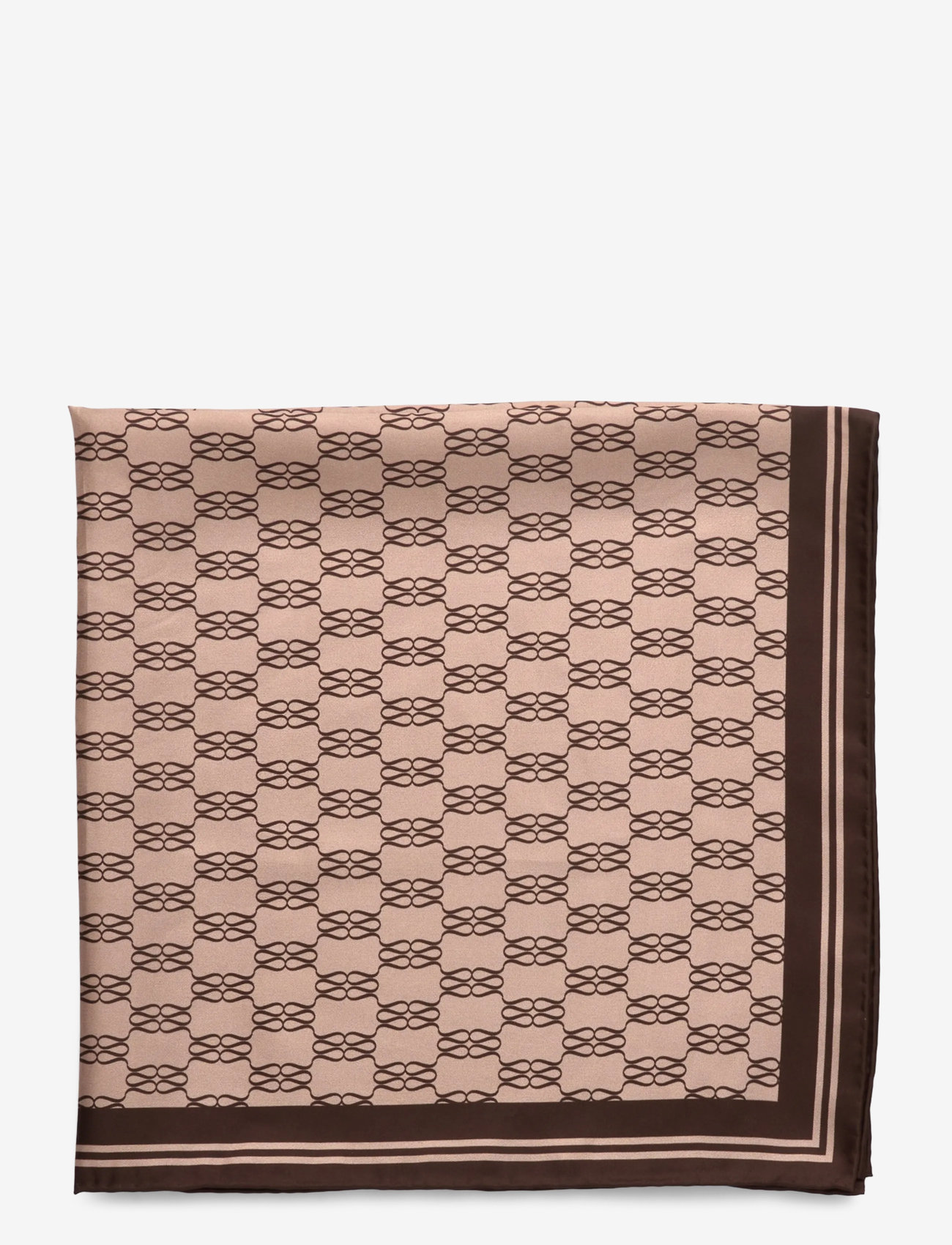 Malina - Silk Twill scarf 65x65 - særlige begivenheder - monogram beige - 1