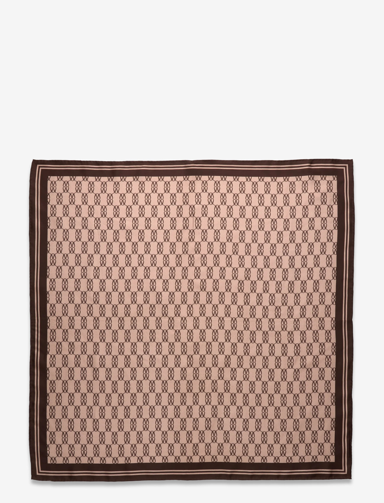 Malina - Silk Twill scarf 65x65 - særlige begivenheder - monogram beige - 2