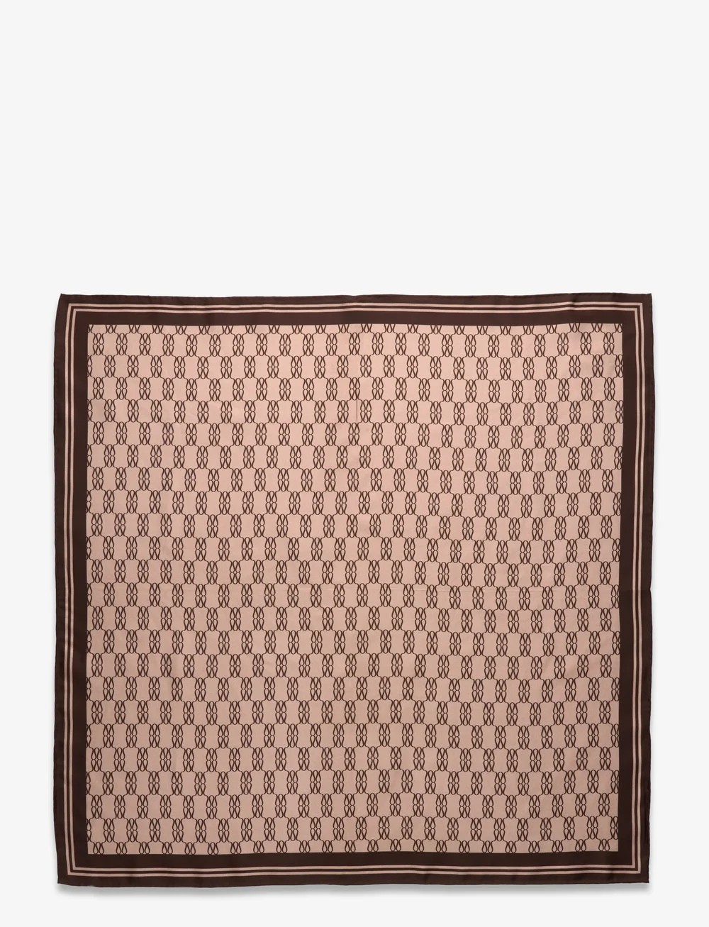 Malina - Silk Twill scarf 65x65 - modetrender - monogram beige - 2