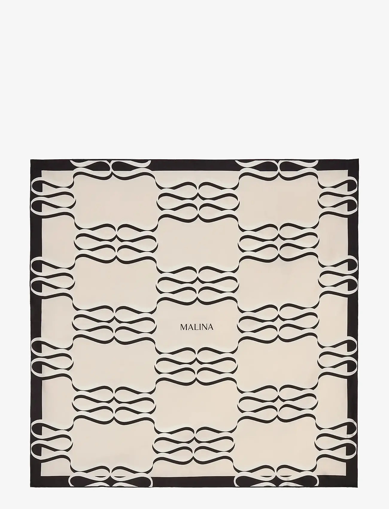 Malina - Silk Twill scarf 65x65 - special occasions - monogram cream - 1
