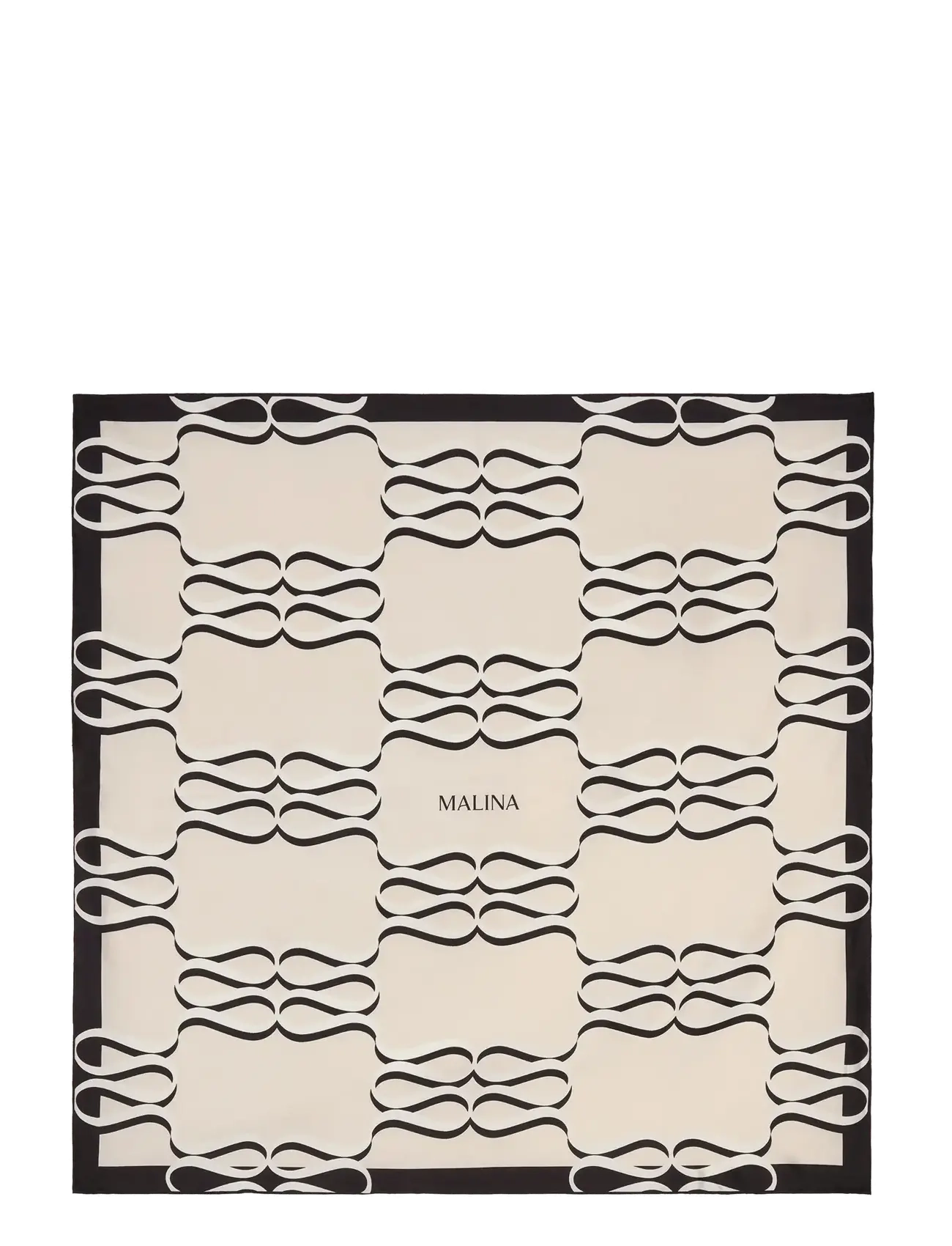 Malina Silk Twill scarf 65x65 - Scarves - MONOGRAM CREAM / cream