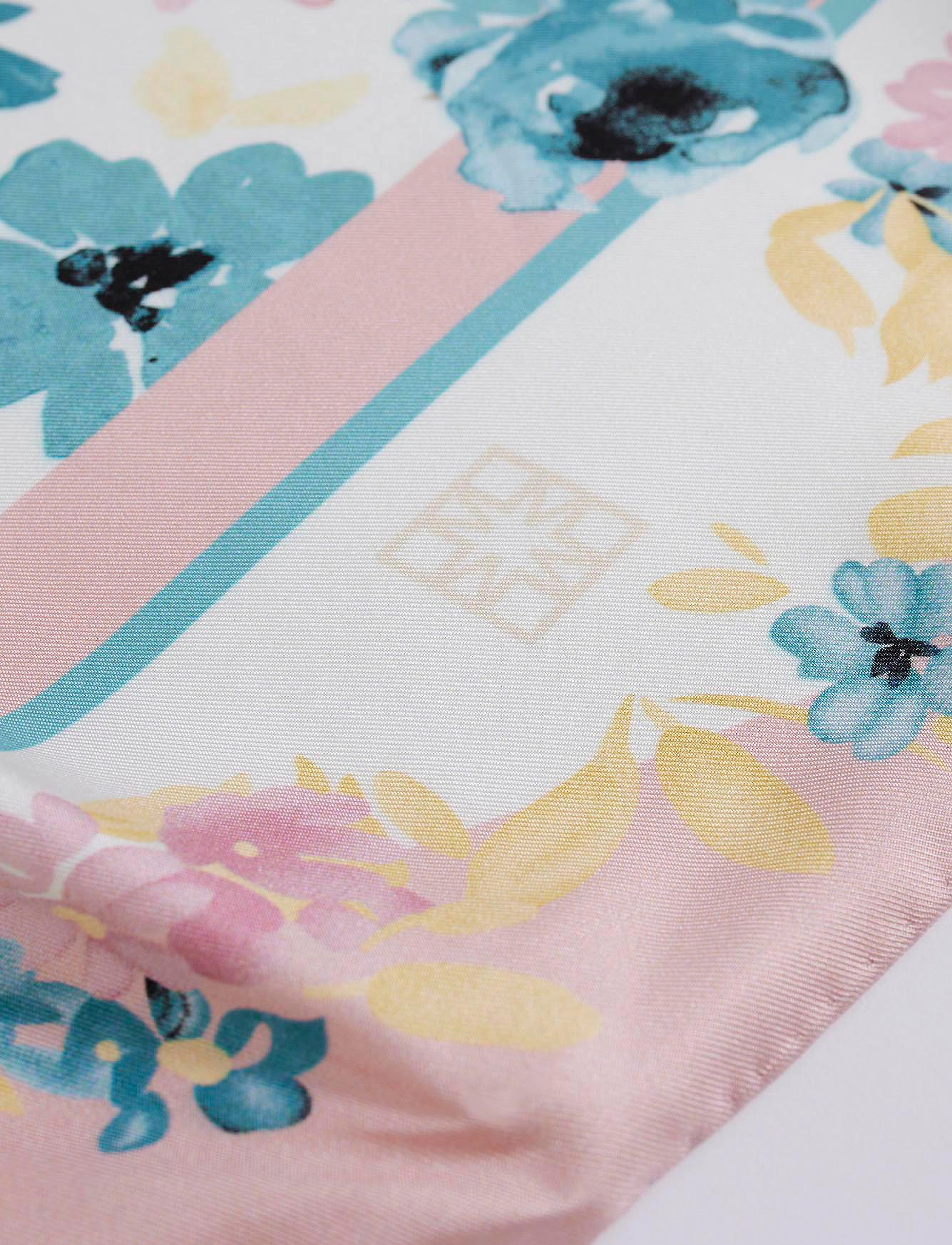 Malina - Silk Twill Scarf 80x80 - florals - 5