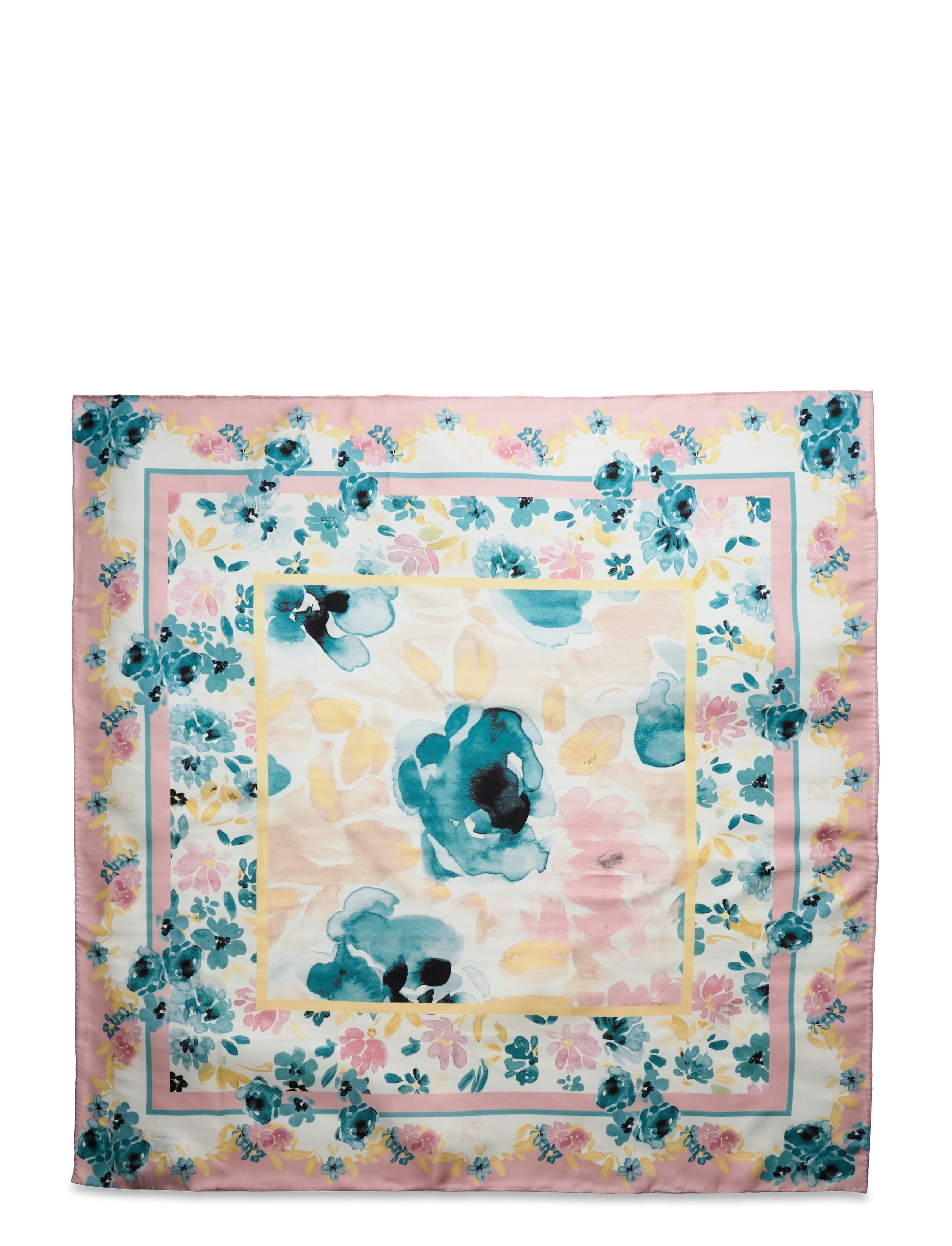 Malina - Silk Twill Scarf 80x80 - florals - 3