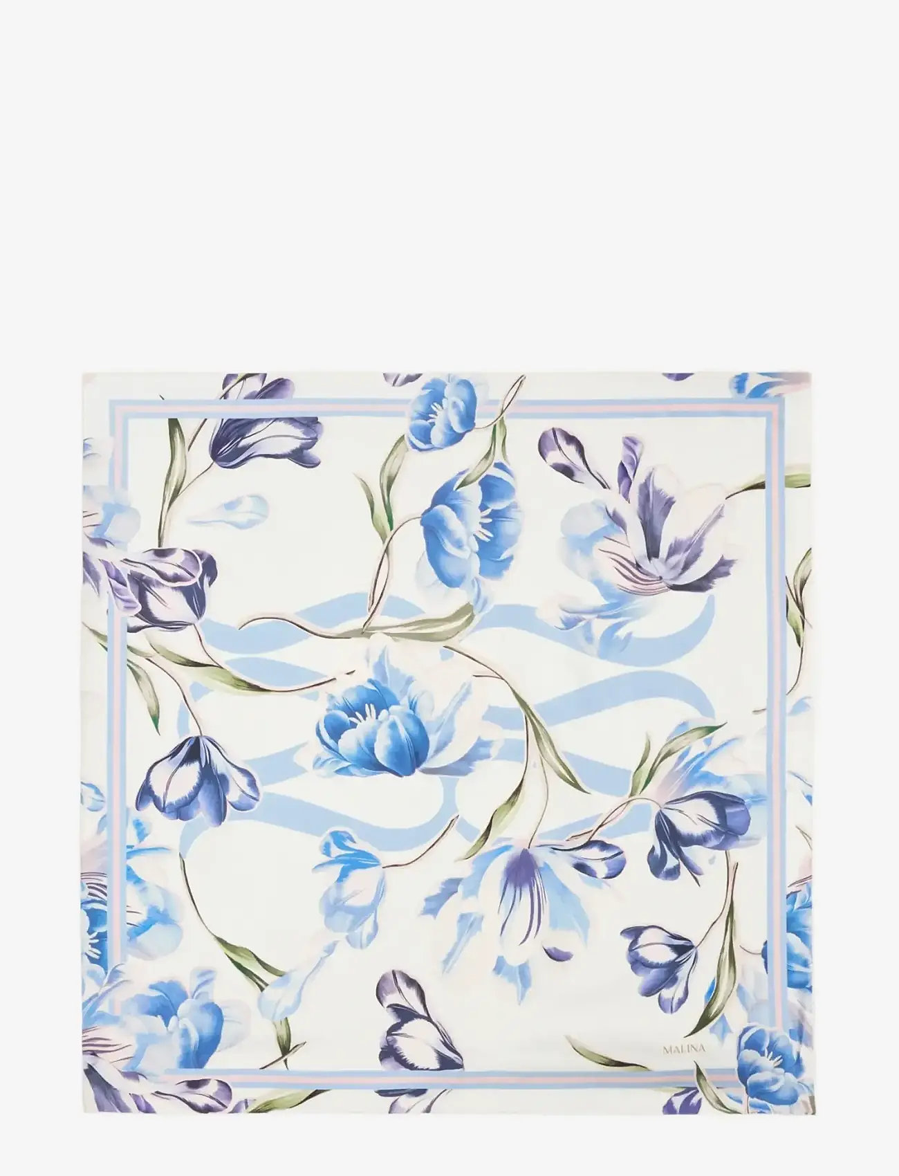 Malina - Silk Twill Scarf 80x80 - special occasions - tulip blue - 1