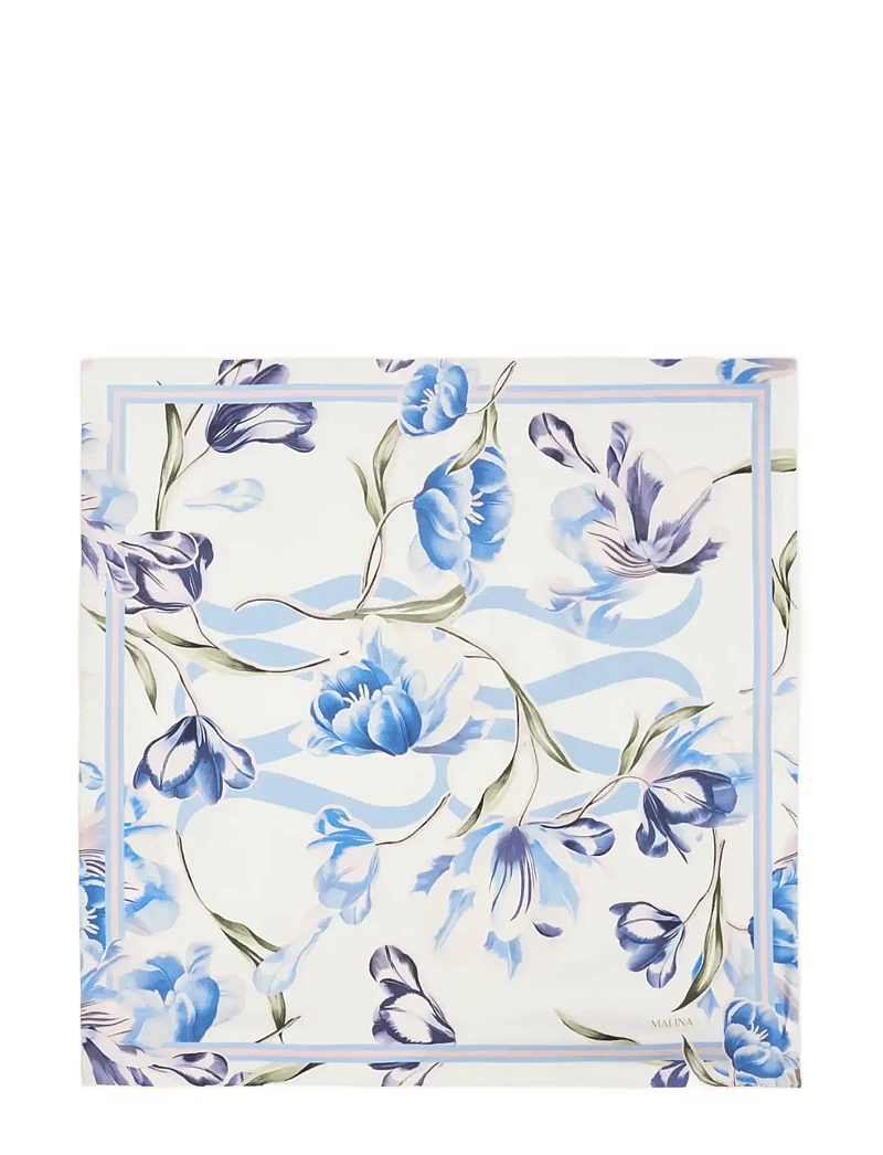 Malina - Silk Twill Scarf 80x80 - accessoarer - tulip blue - 2