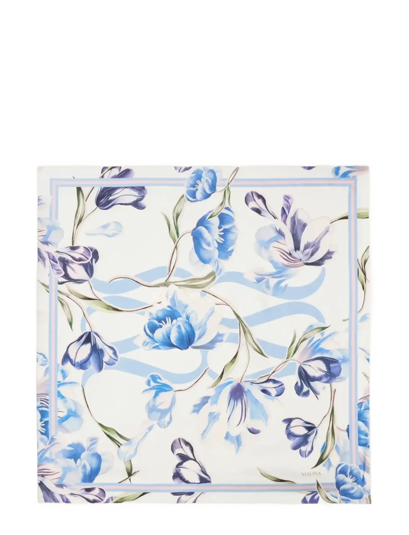 Malina - Silk Twill Scarf 80x80 - erityistilaisuudet - tulip blue - 2