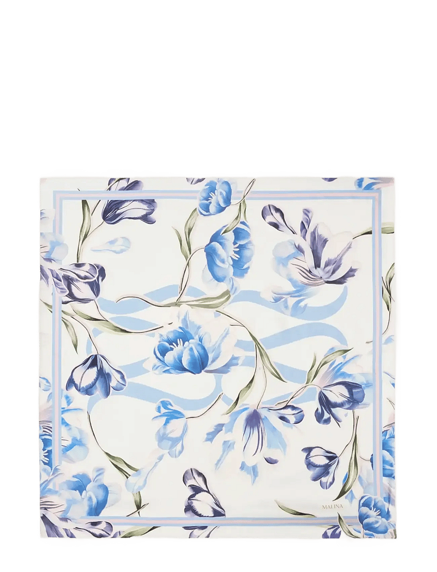 Malina - Silk Twill Scarf 80x80 - besondere anlässe - tulip blue - 2