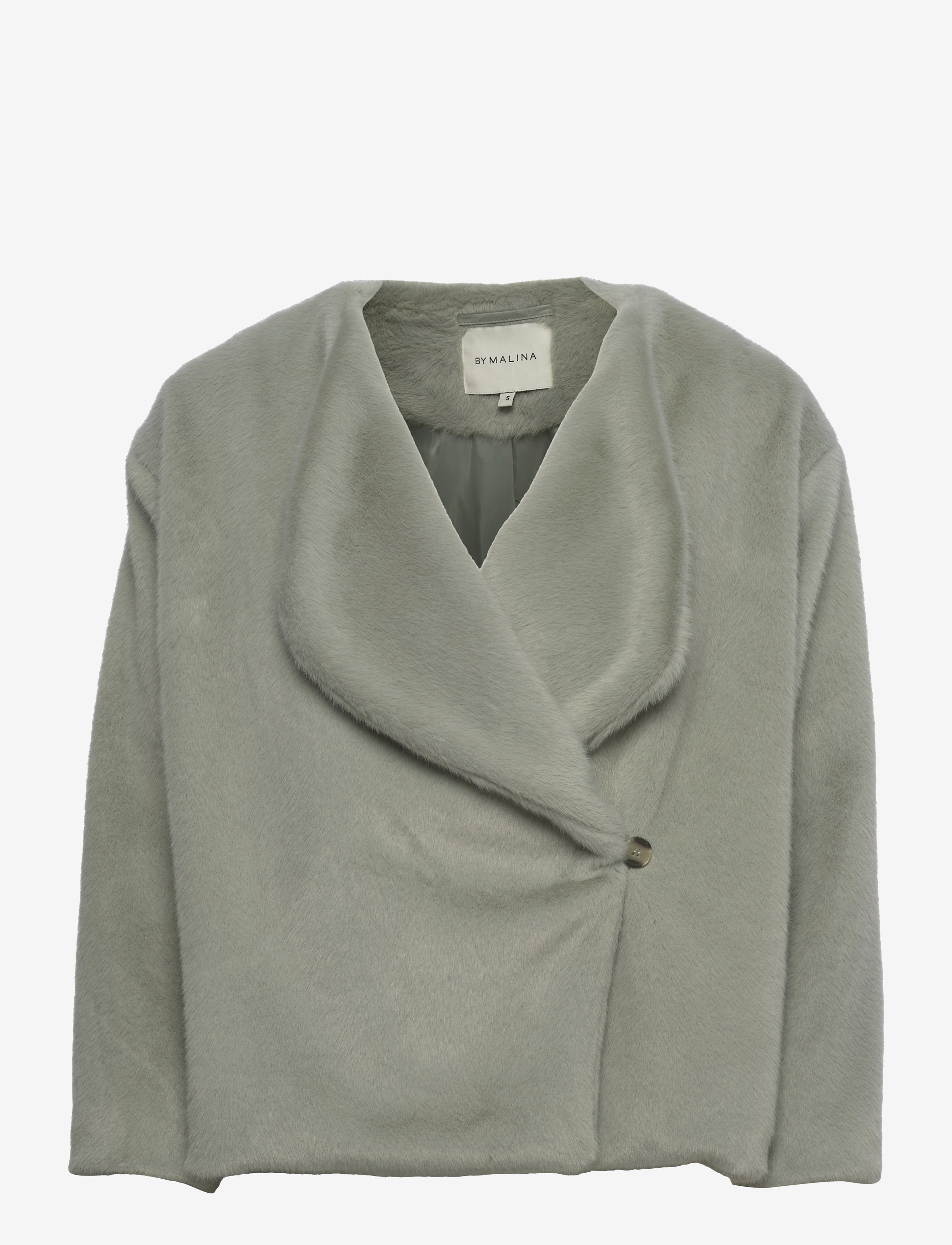 By Malina - Zinna faux fur jacket - pale olive - 1