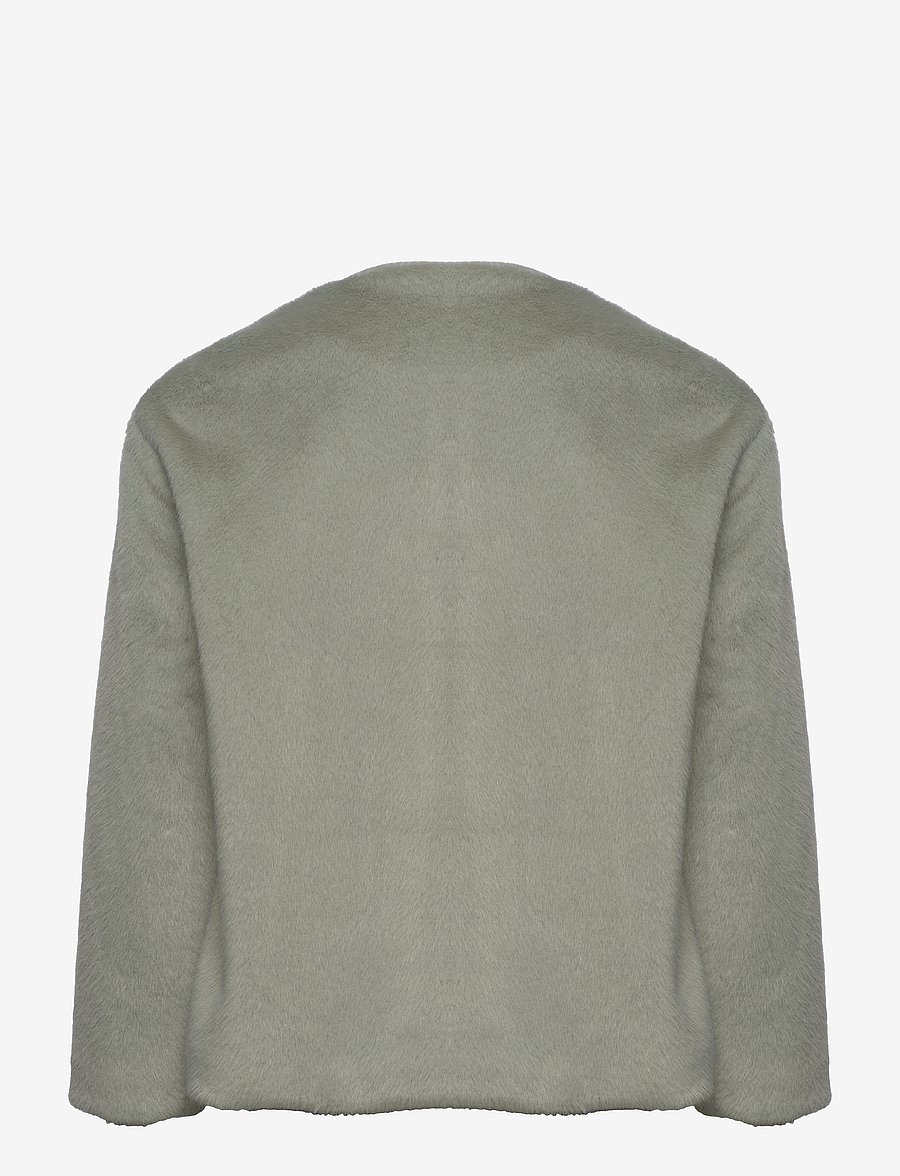 By Malina - Zinna faux fur jacket - pale olive - 2