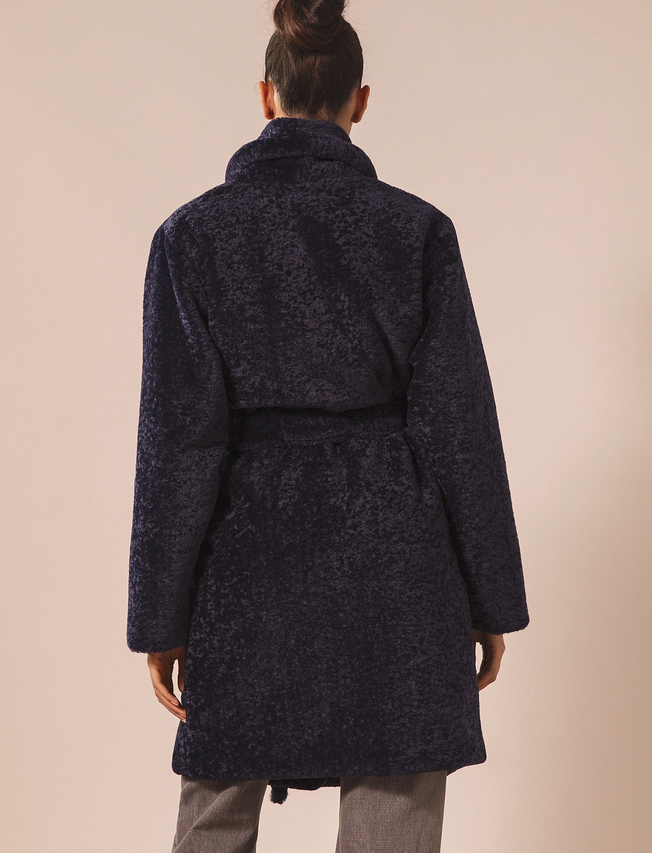 By Malina - Adrielle faux fur coat - indigo blue - 3