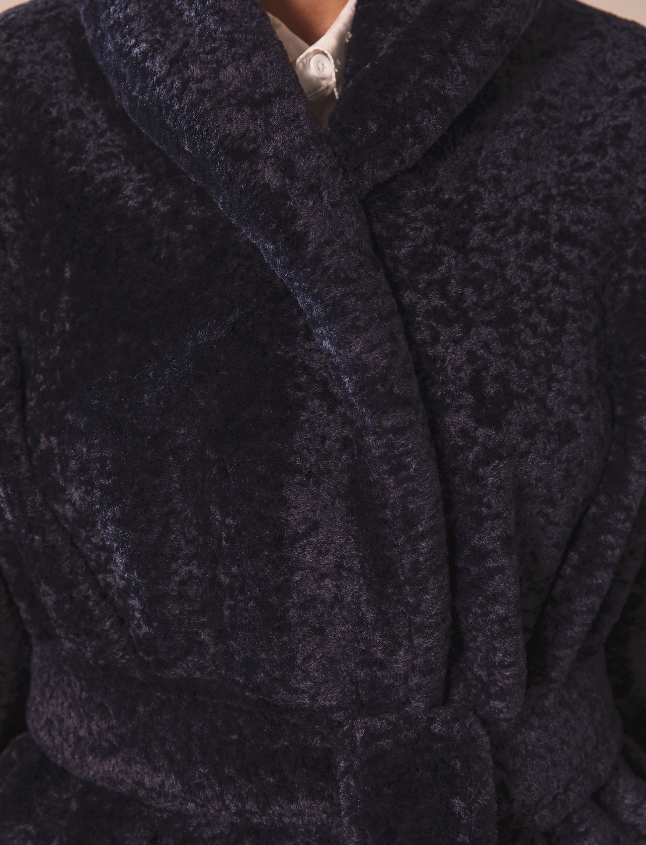 By Malina - Adrielle faux fur coat - indigo blue - 5