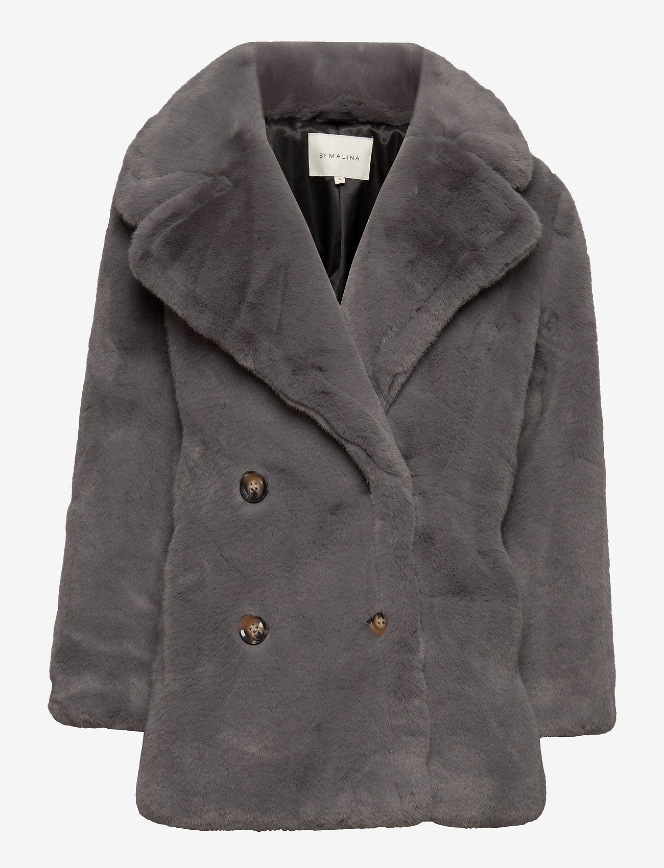 Malina - Halley faux fur jacket - fake fur jakker - charcoal - 0
