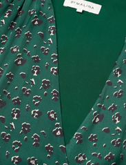 Malina - Blossom printed wrap midi dress - omslagskjoler - green leo - 6