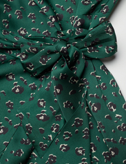 Malina - Blossom printed wrap midi dress - omslagskjoler - green leo - 7