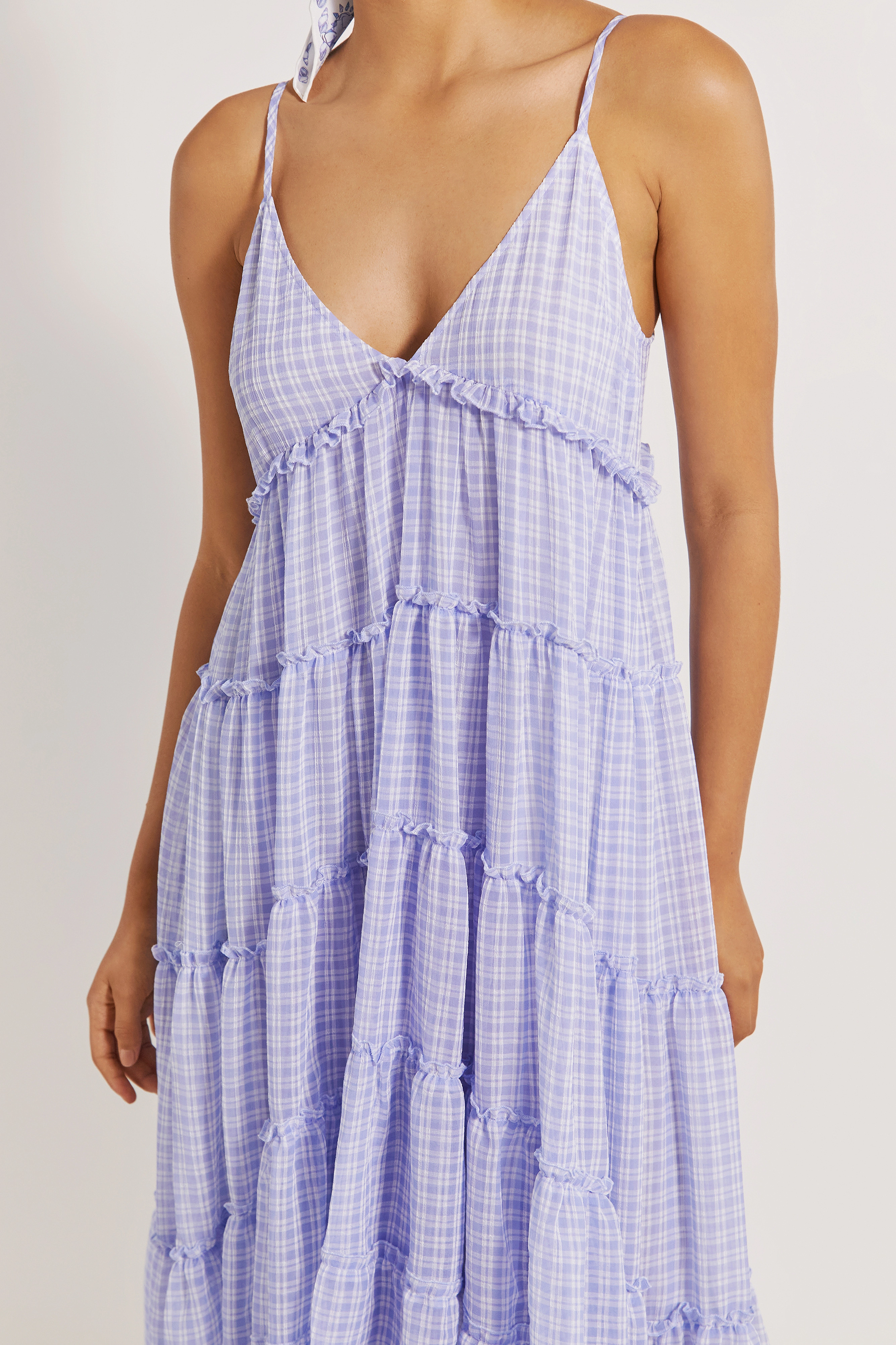 By Malina - Angela dress - azure check - 4