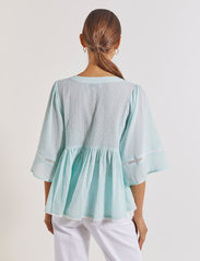 Malina - Serafina blouse - long-sleeved blouses - aqua - 4