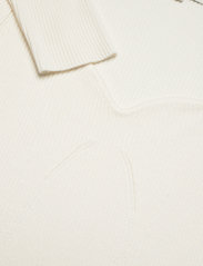 Malina - Tulip ribbed knitted top - strikkegensere - white - 4