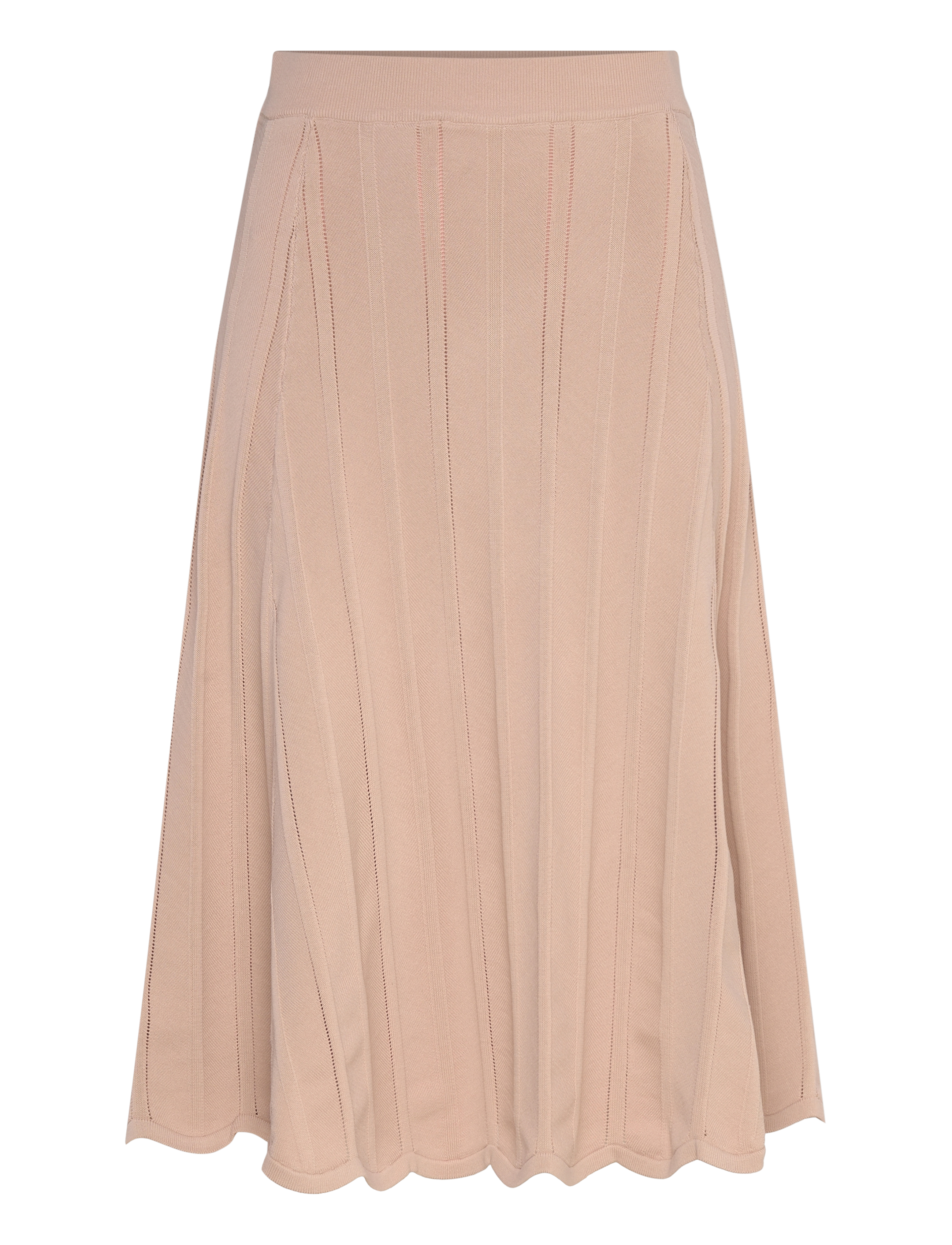 Malina Anissa ribbed knit midi skirt - Transitional Layering - WARM SAND / beige