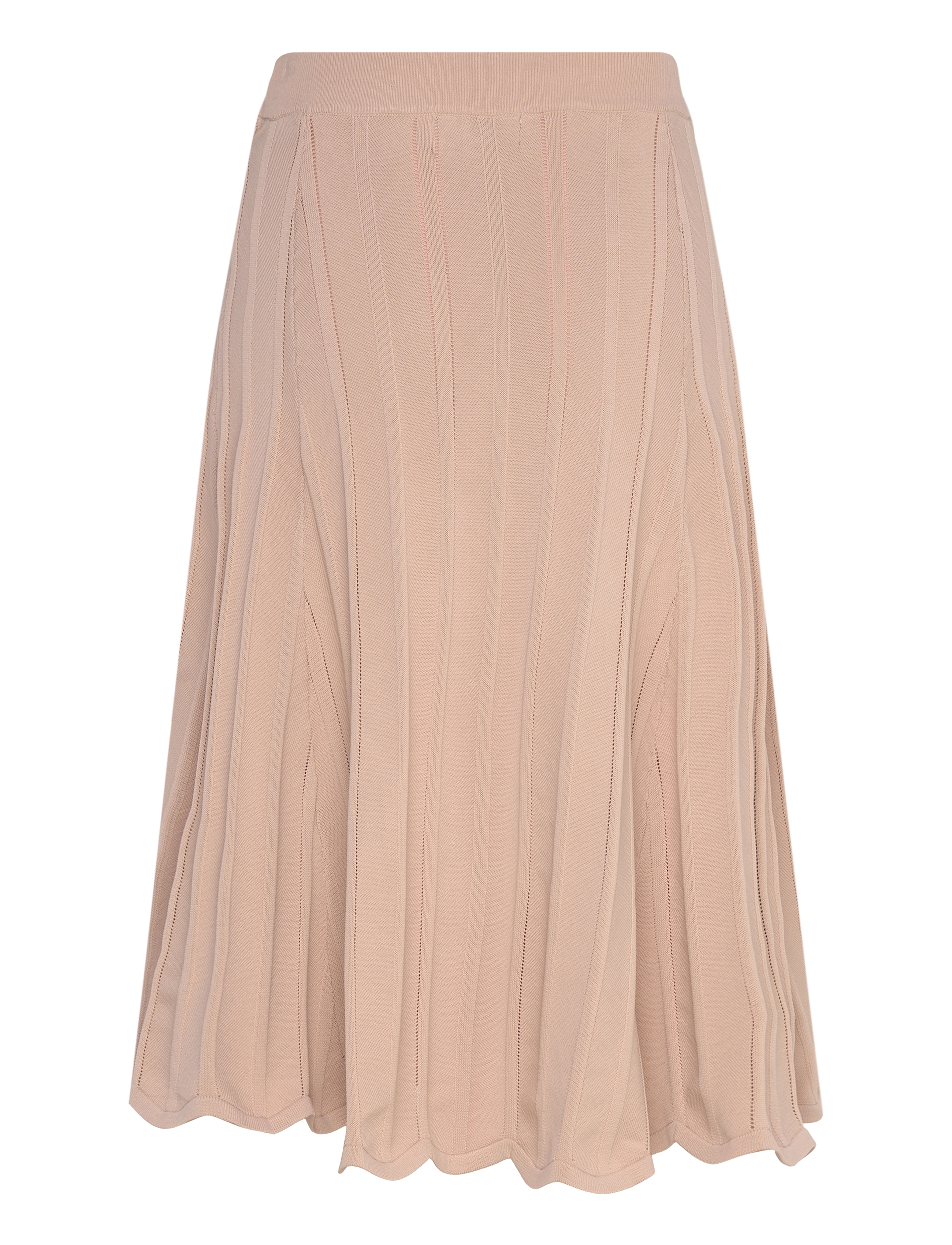 Malina - Anissa ribbed knit midi skirt - adīti svārki - warm sand - 2