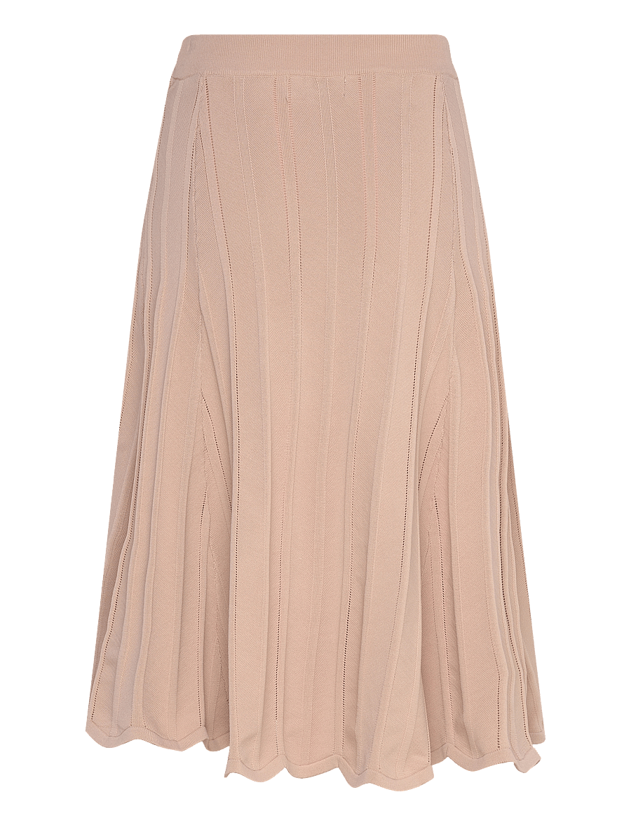 Malina - Anissa ribbed knit midi skirt - strickröcke - warm sand - 2