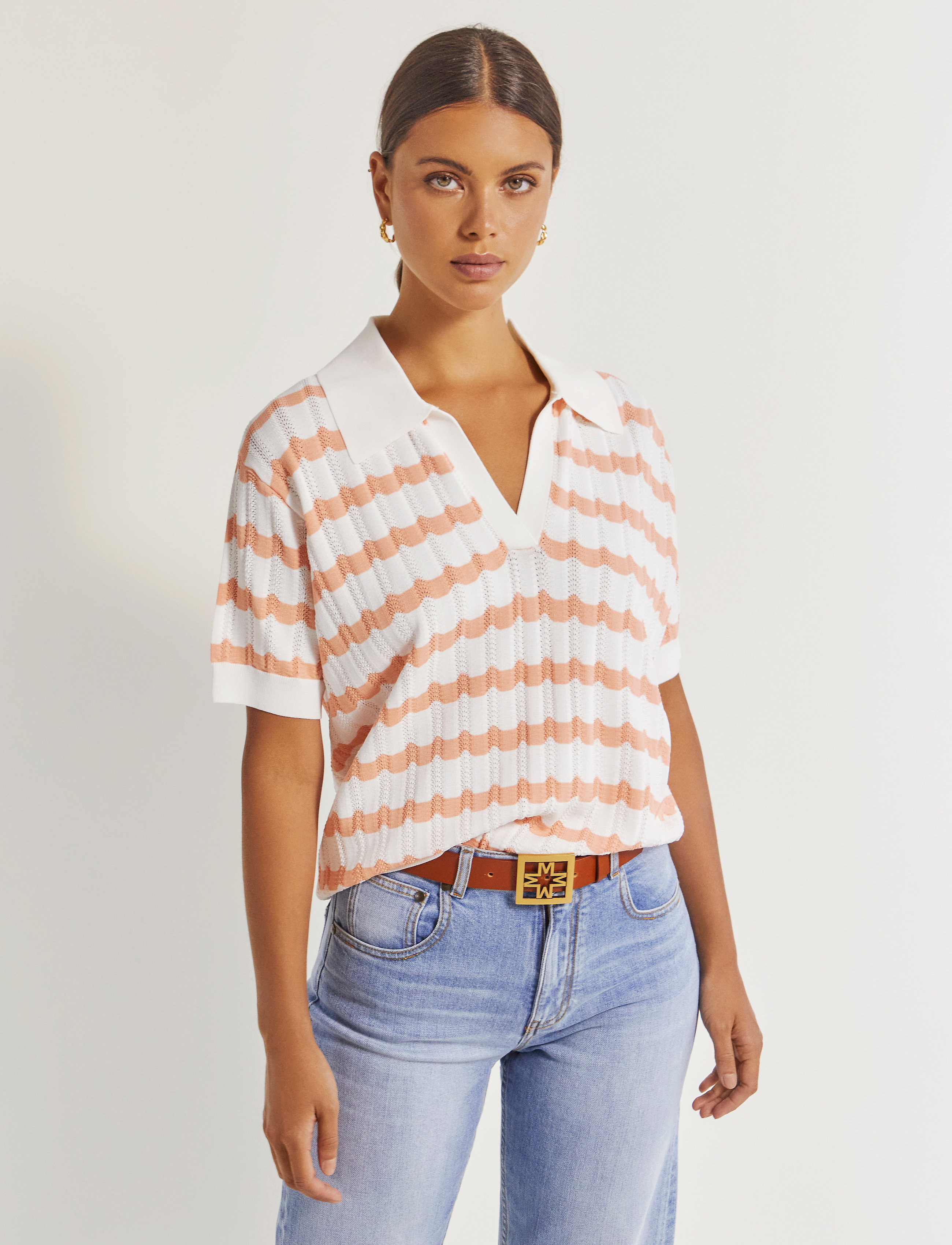 By Malina - Ariana pike - peach stripe - 3