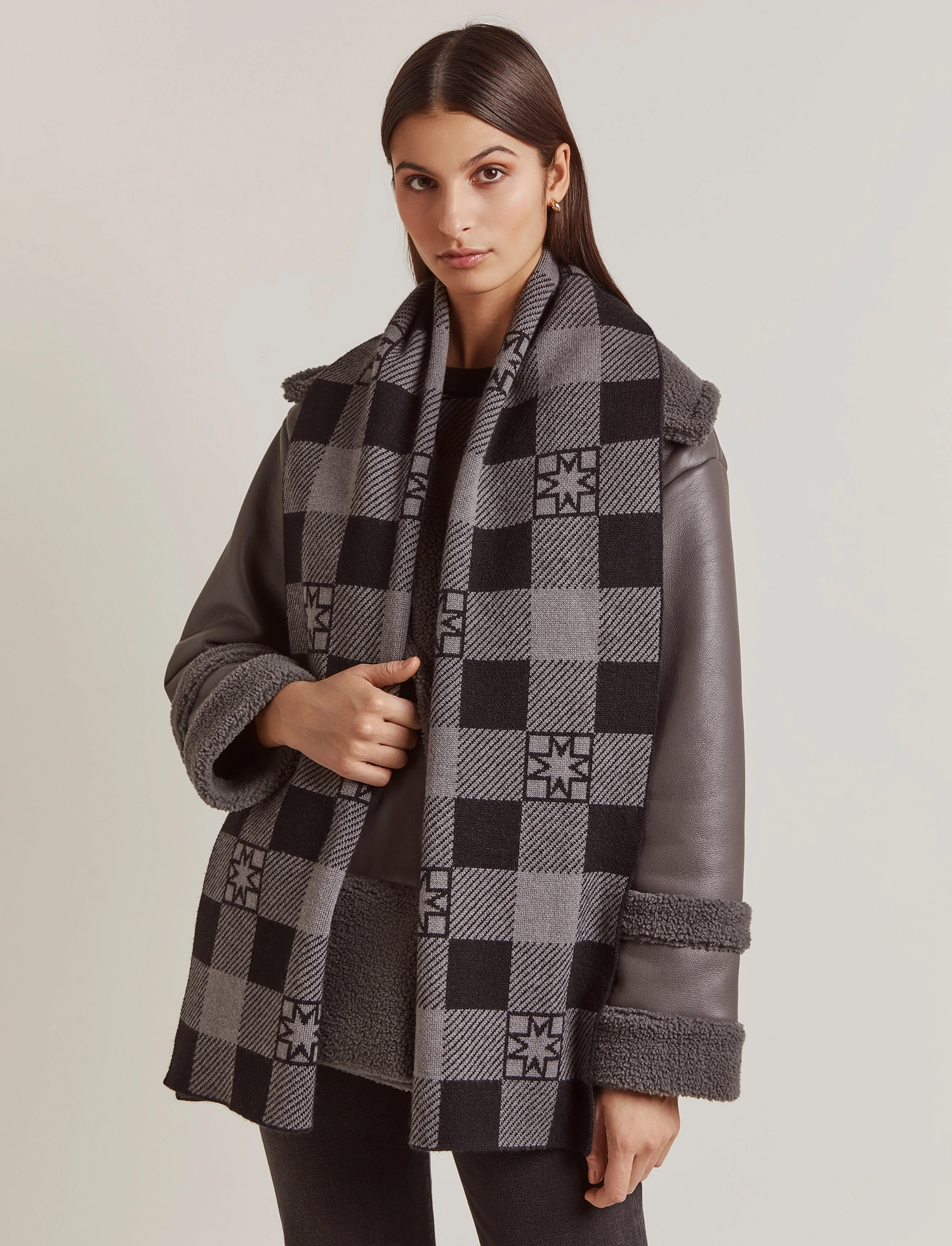 Malina - Blake scarf - iconic print ash - 2