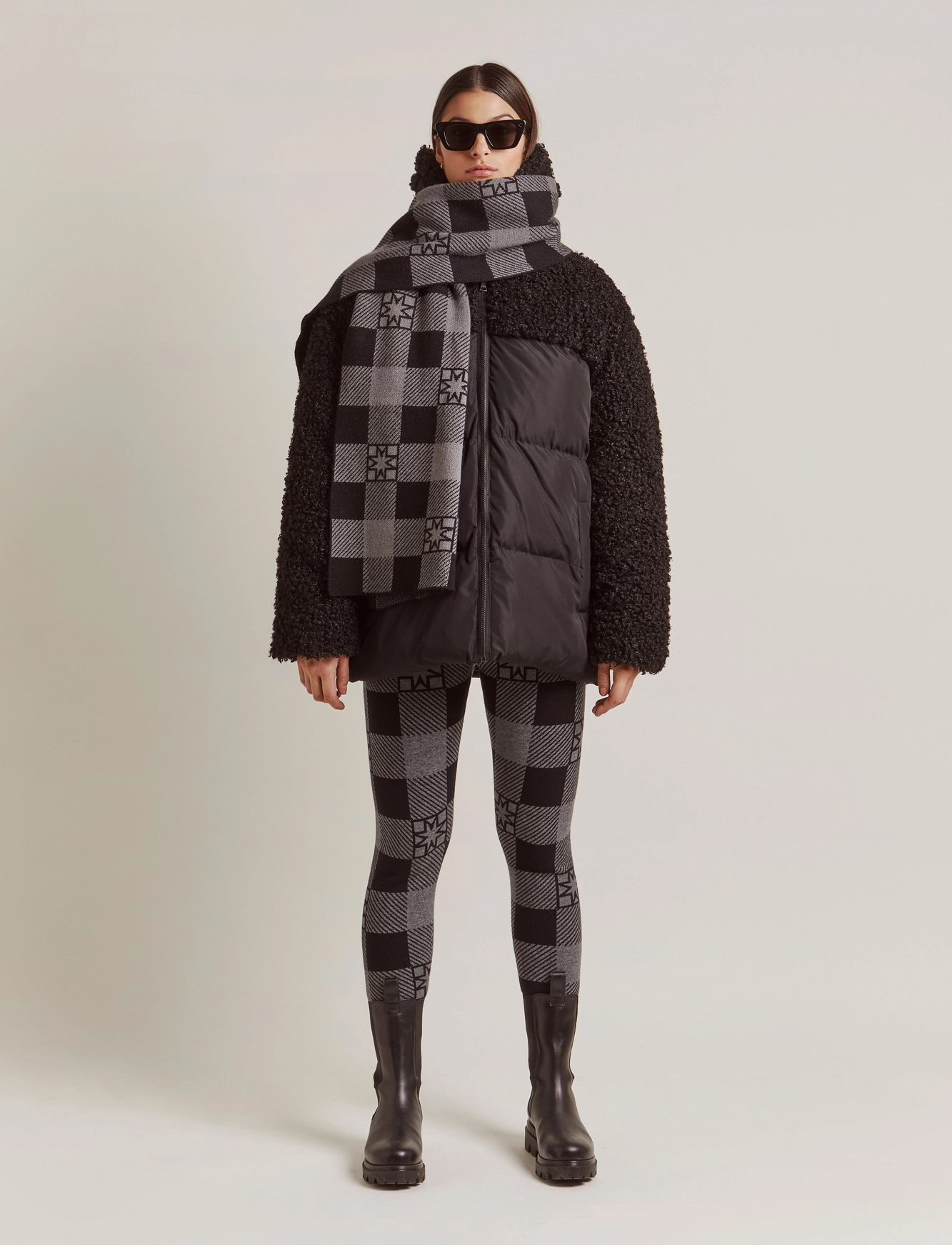 Malina - Blake scarf - iconic print ash - 5