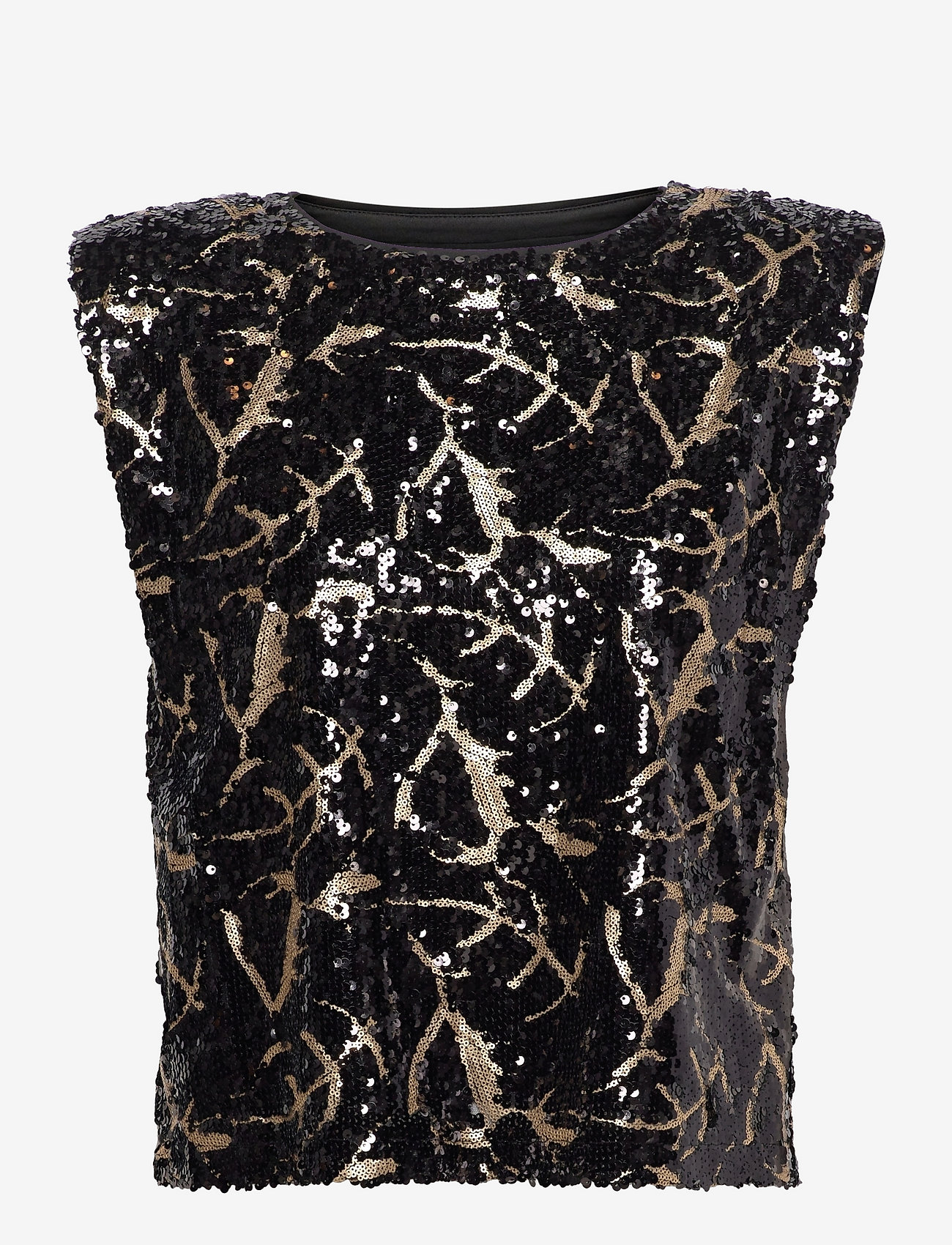 By Malina - Plum sequin top - black - 0