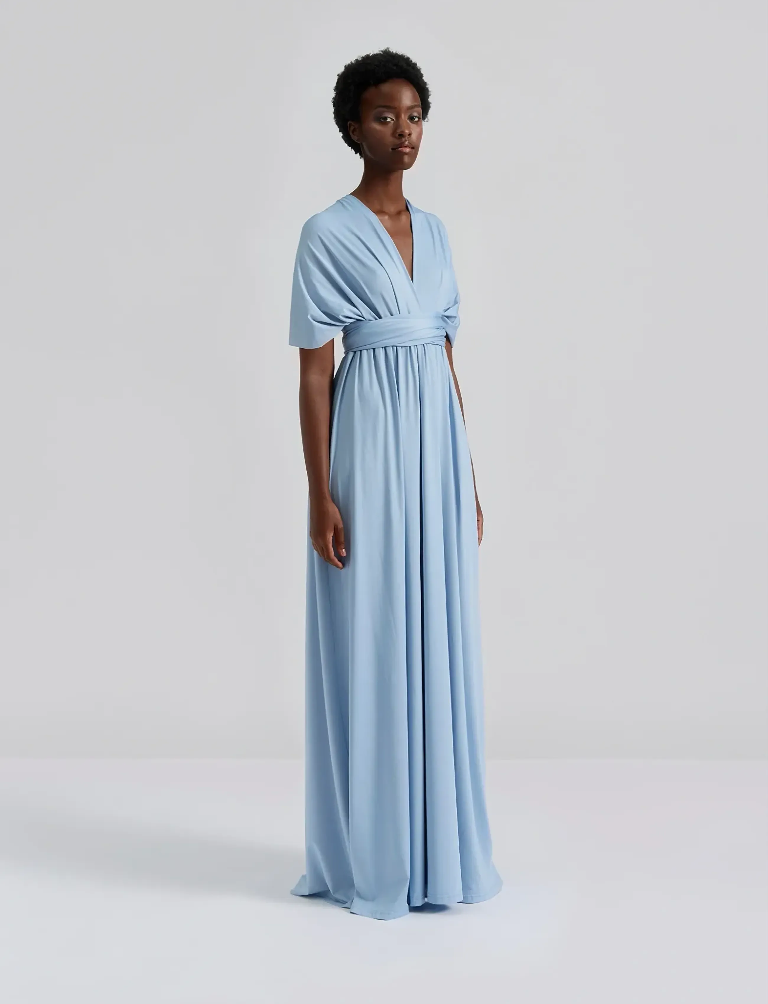 Malina Lola Wrap Dress - Partykleider - DUSTY BLUE / blue