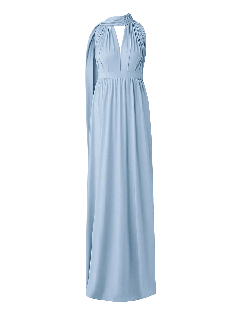 Malina - Lola Wrap Dress - abendkleider - dusty blue - 4