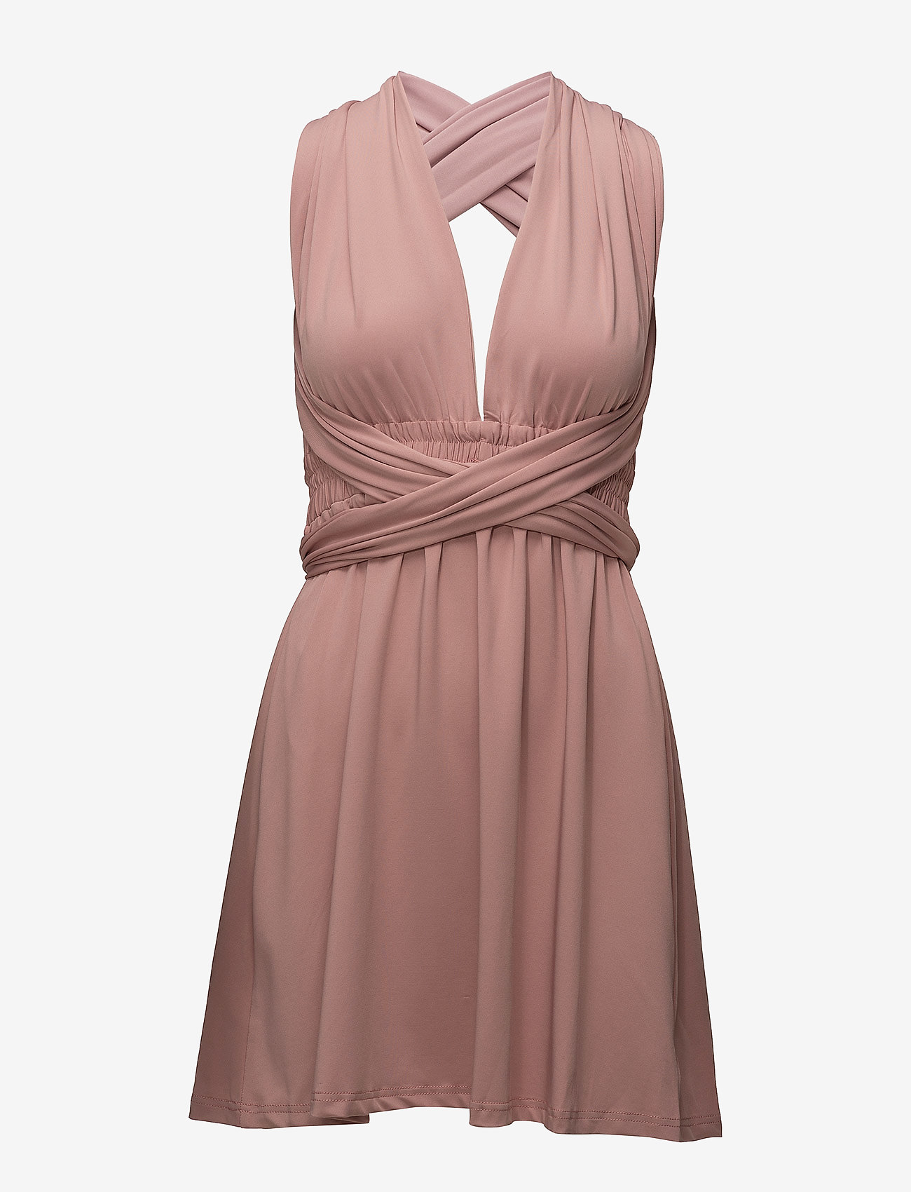 By Malina - Lola wrap mini dress - dusty plum - 1