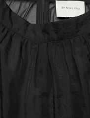 Malina - Hayden pleated wide organza midi skirt - midi skirts - black organza - 6