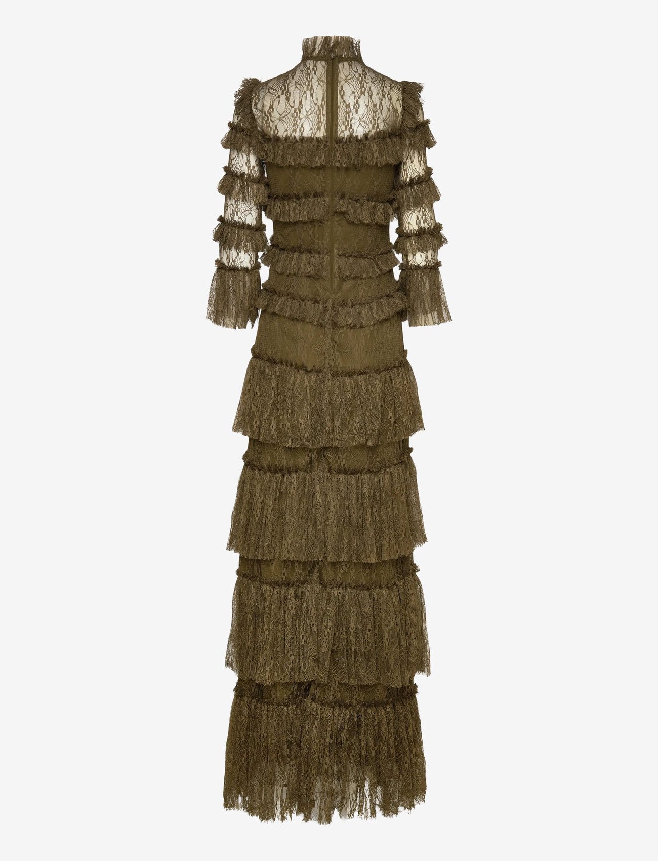 Malina - Carmine long sleeve lace maxi dress - abendkleider - olive - 2