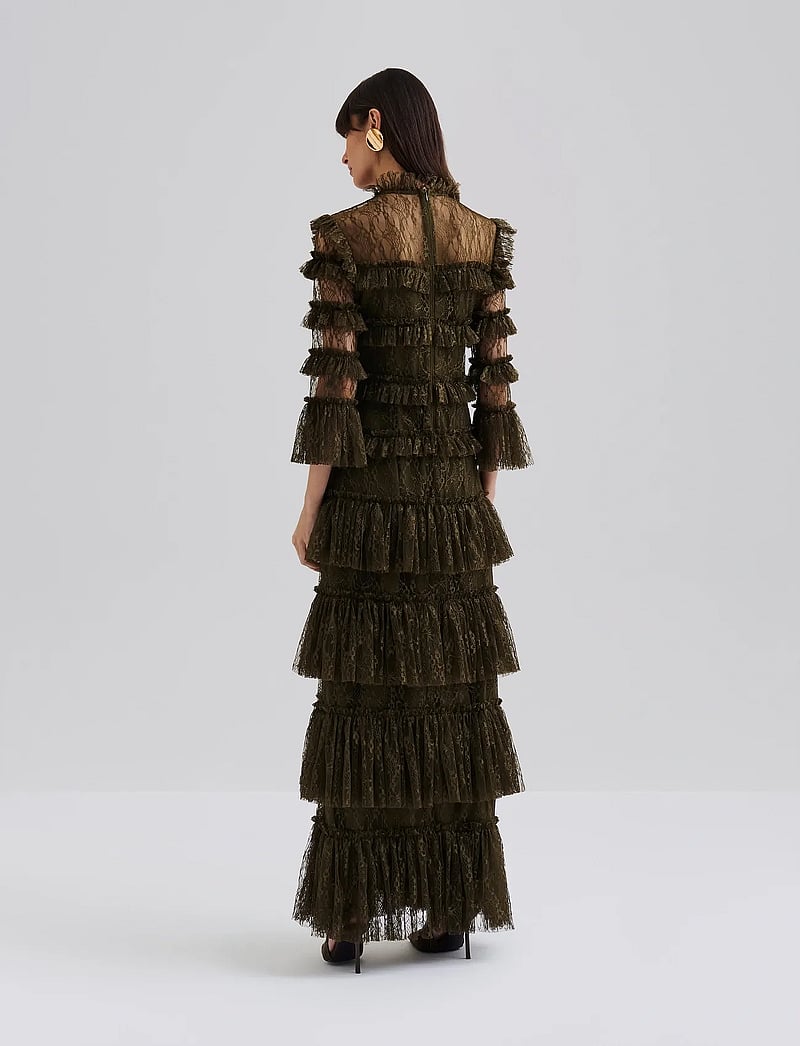 Malina - Carmine Long Sleeve Lace Maxi dress - abendkleider - olive - 3