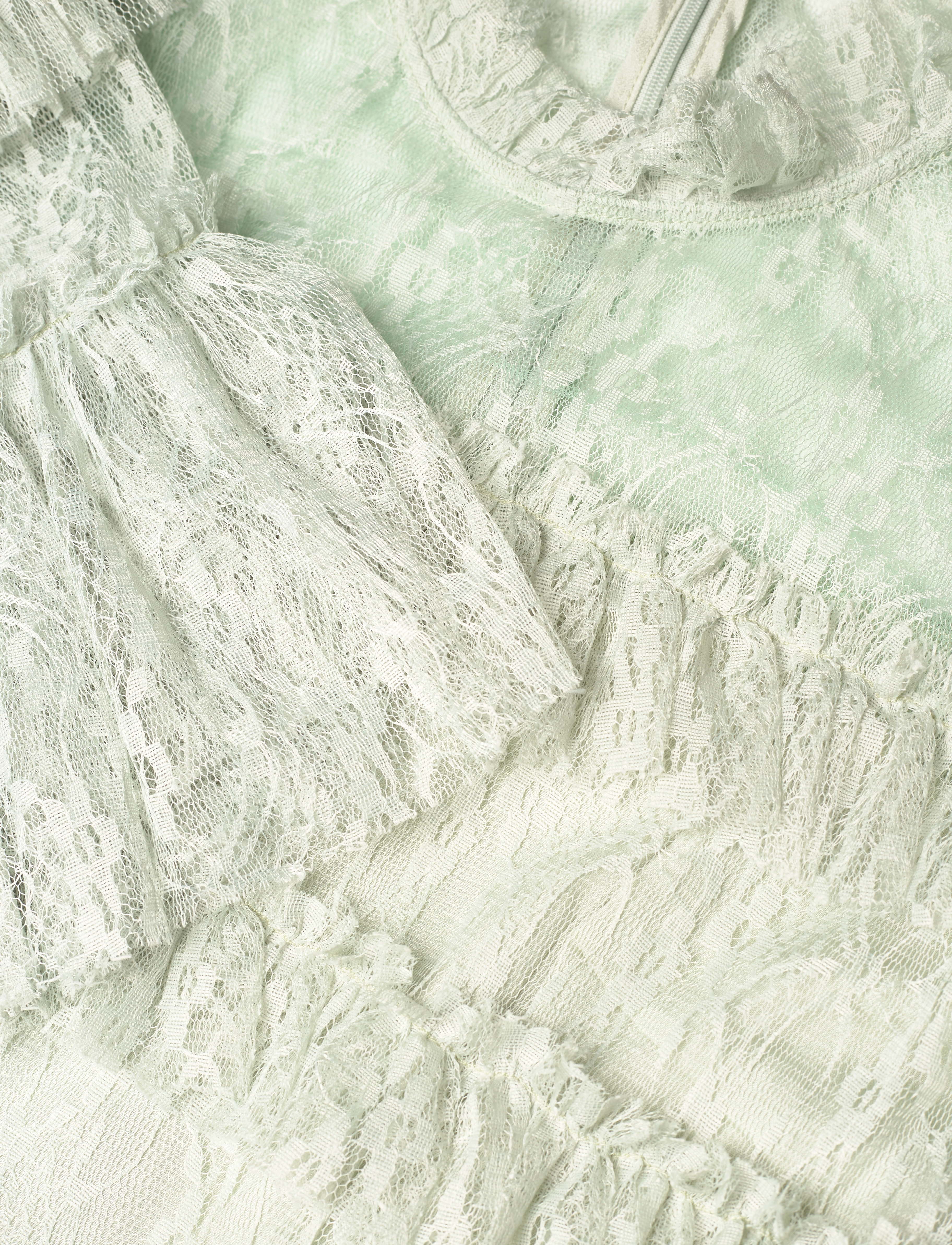 Malina - Carmine Long Sleeve Lace Maxi Dress - festtøj til outletpriser - pistachio - 4