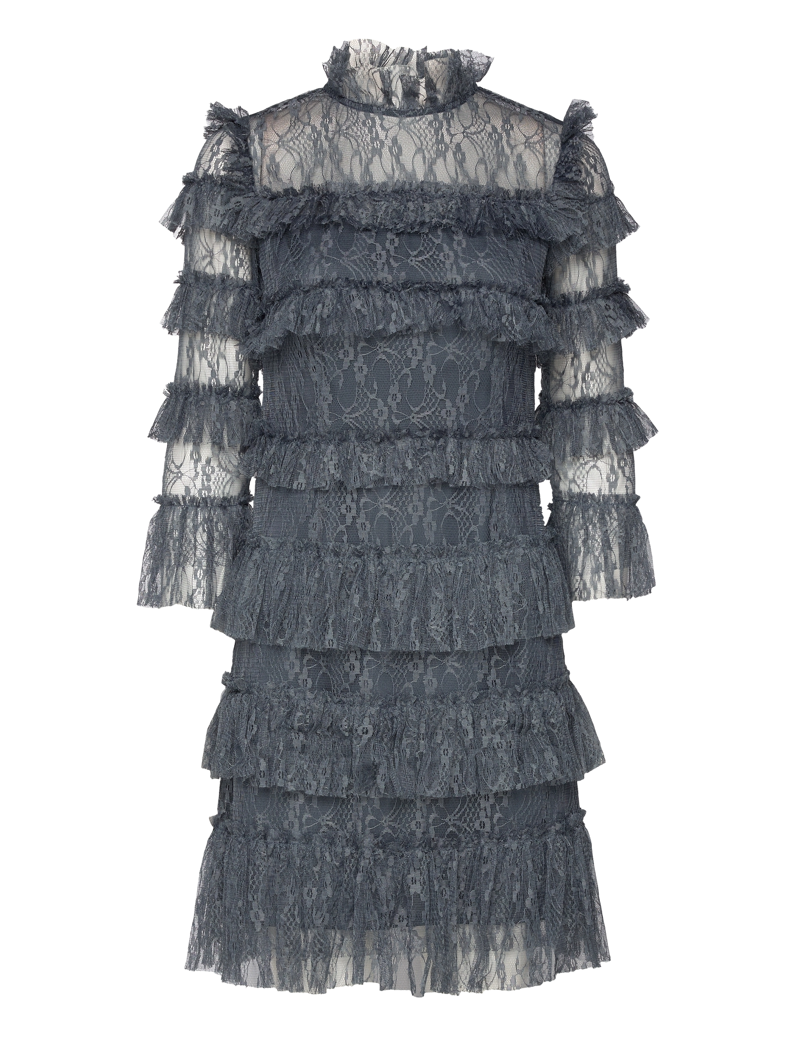 Carmine frill mini lace dress - ASH