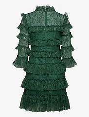 Malina - Carmine frill mini lace dress - festtøj til outletpriser - dark green - 1