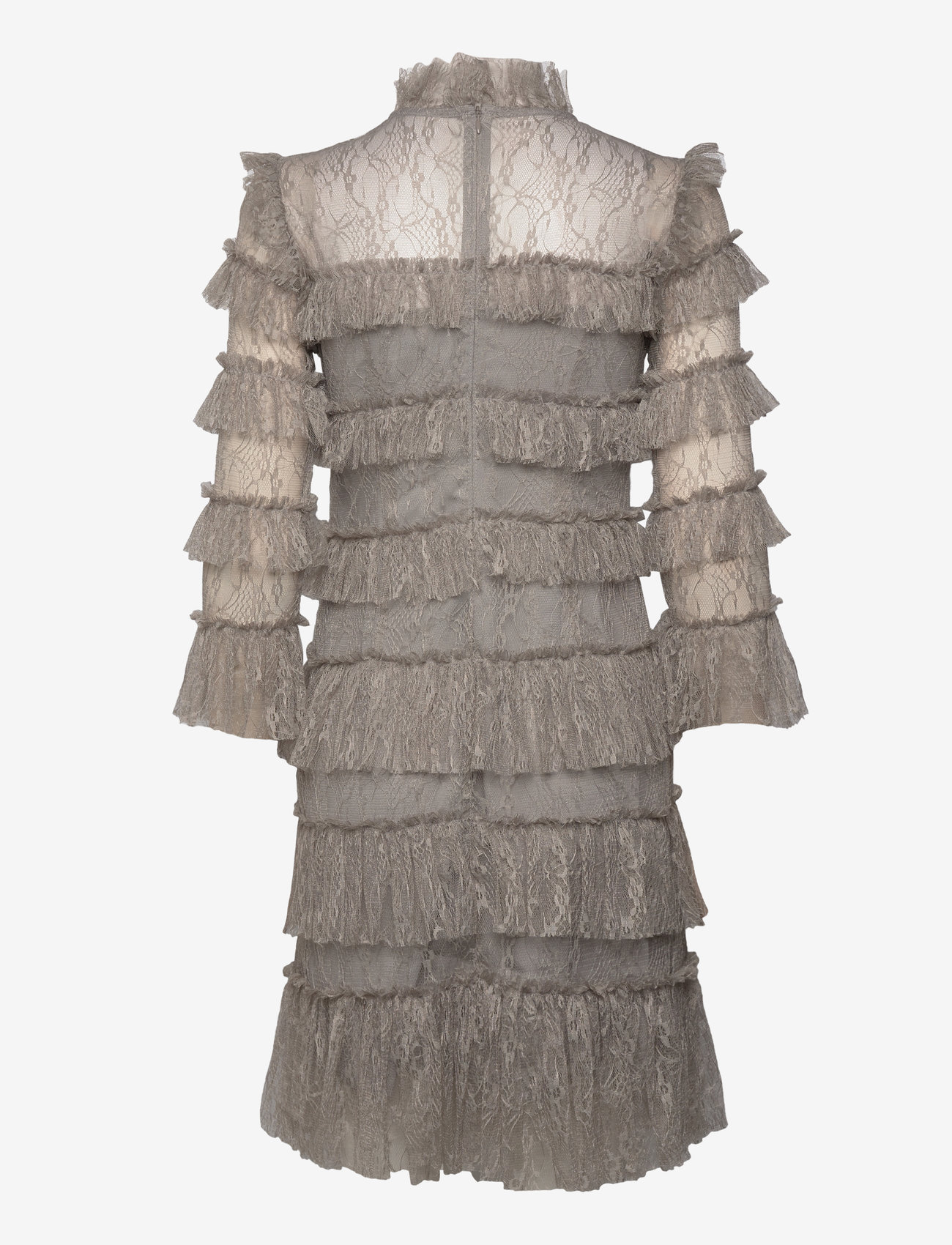 Malina - Carmine frill mini lace dress - party dresses - steel grey - 2