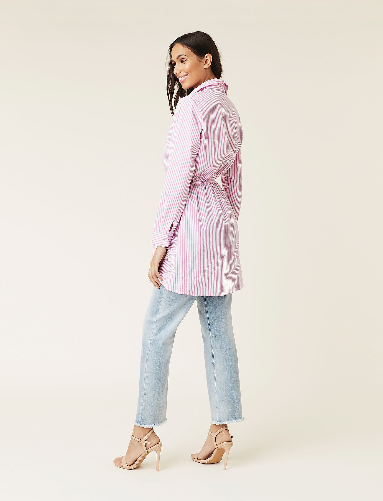 By Malina - Nella shirt dress - pink/white stripe - 4