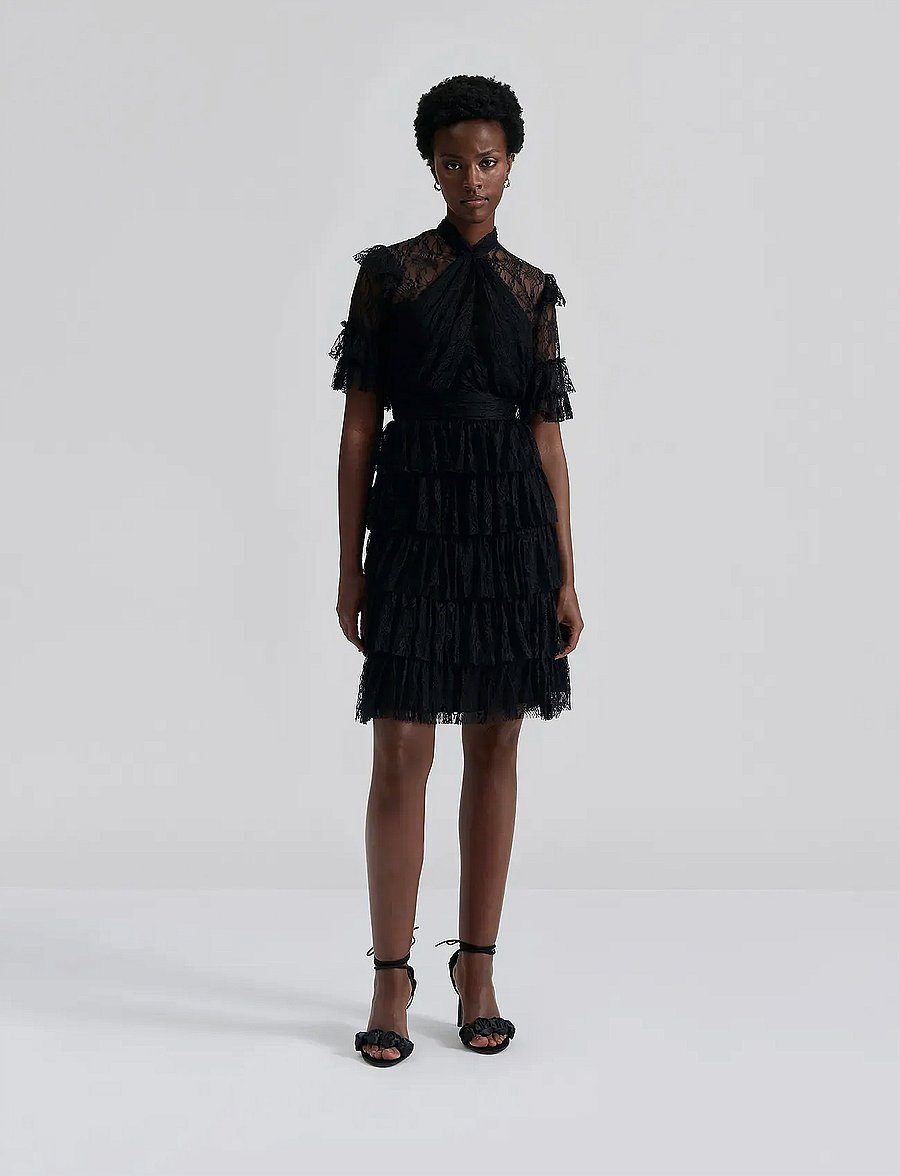 Malina - Liona dress - vidutinio ilgio suknelės - black - 0